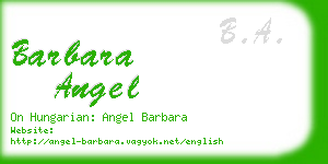 barbara angel business card